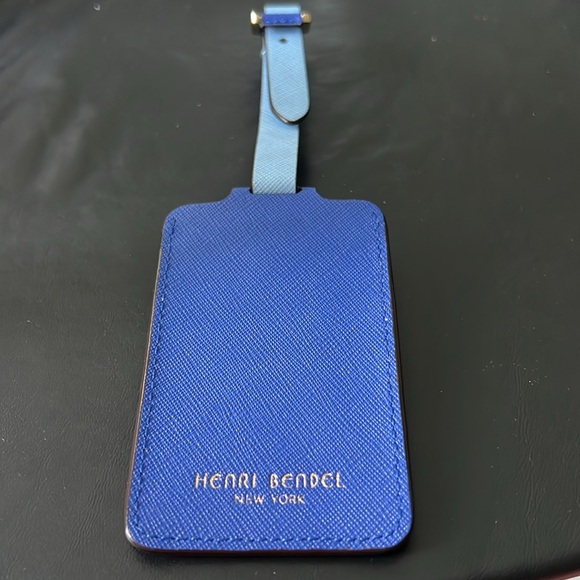 HENRI BENDEL NEW TWO TONE BLUE LUGGAGE TAG - Picture 5 of 7